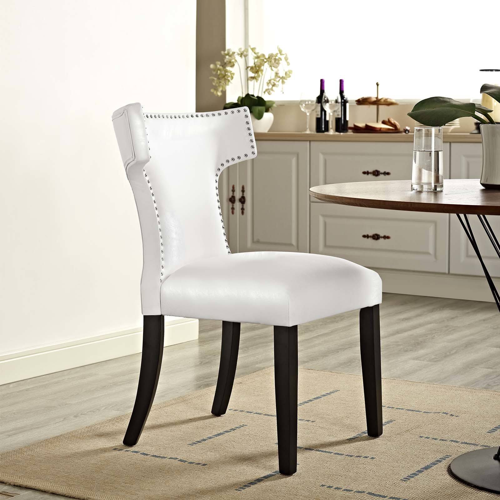 Modway Curve Black Vinyl Dining Chair