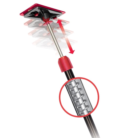 ZIPWALL ZipPole ZP4 Dust Barrier Pole, Spring-Loaded, 10 ft L, Stainless Steel