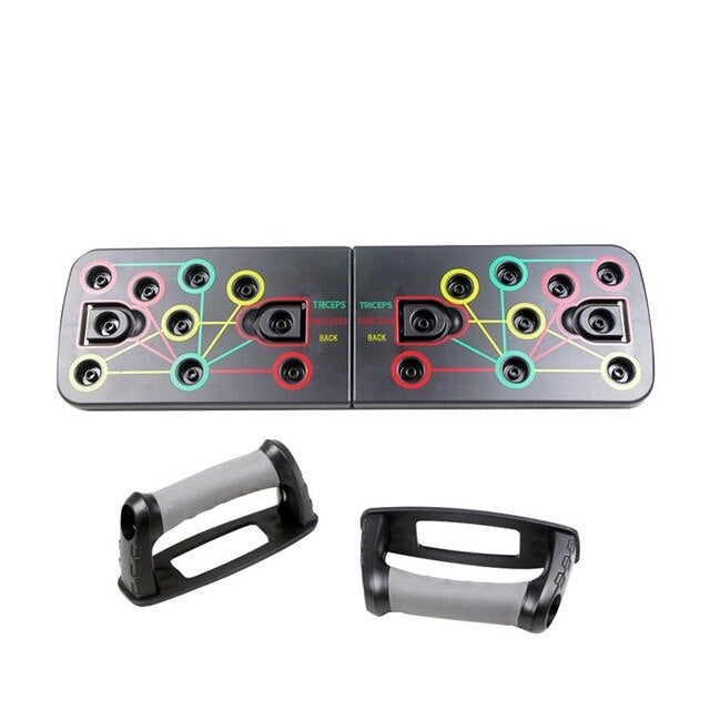 9 in 1 Push Ups Stands Rack Board with Latex Resistance Bands