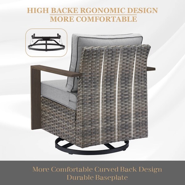 Patio Wicker Rocking Glider Chair