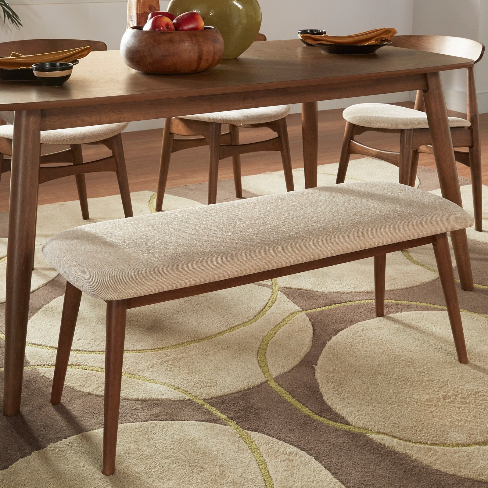 Weston Home Chelsea Upholstered Bench, Beige
