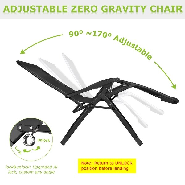 33In Patio Reclining Chaise Lounge with Removable Cushion