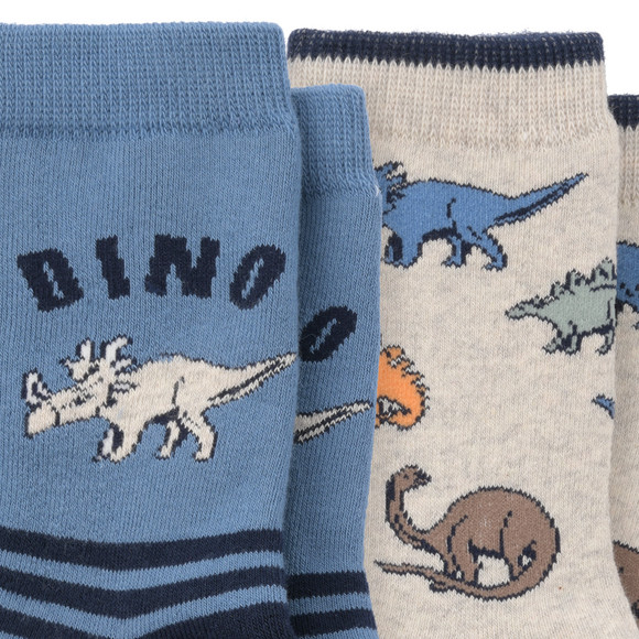 Topolino 2 Paar Jungen Stoppersocken mit Dino-Motiven