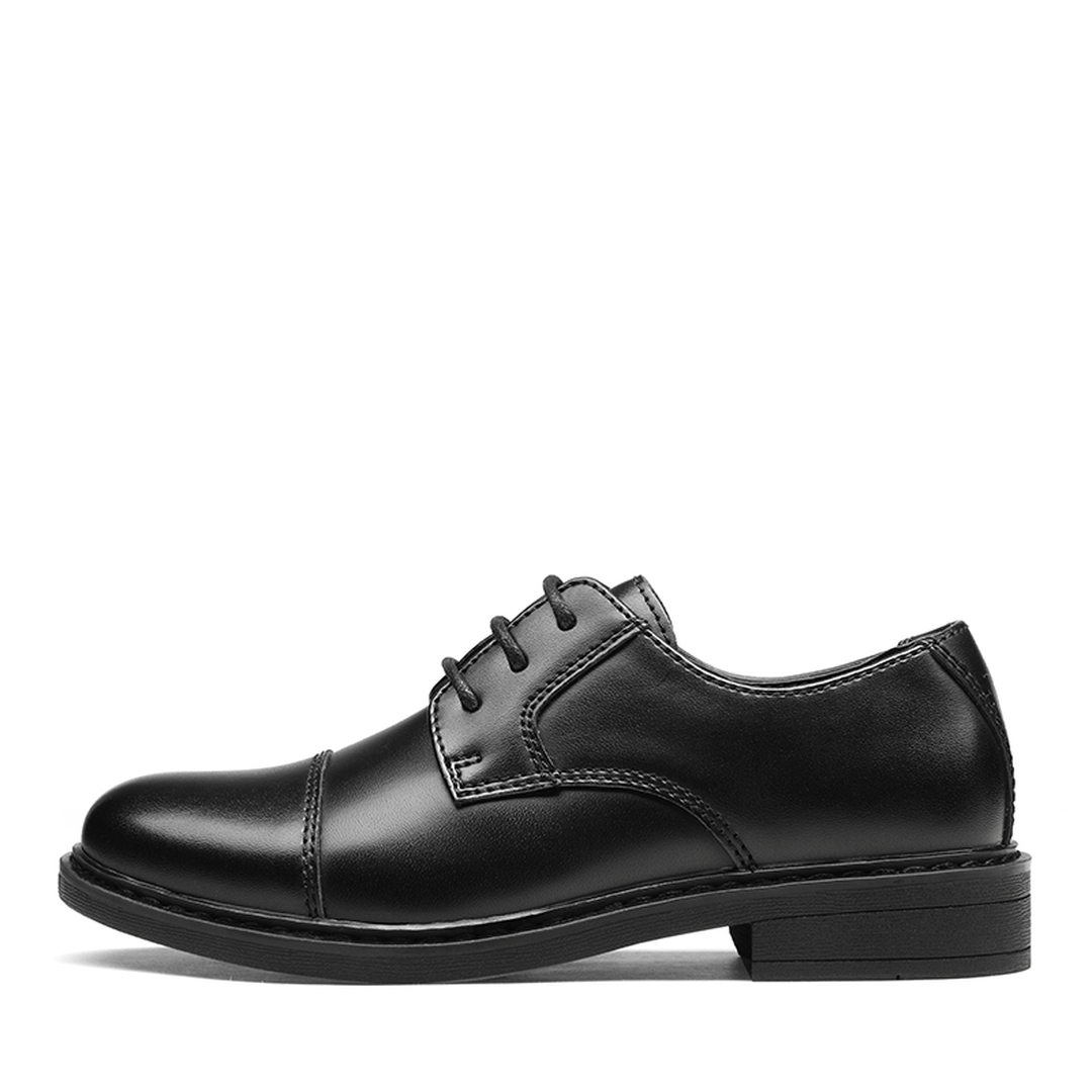 Boys' Vegan Leather Cap-Toe Dress Shoes