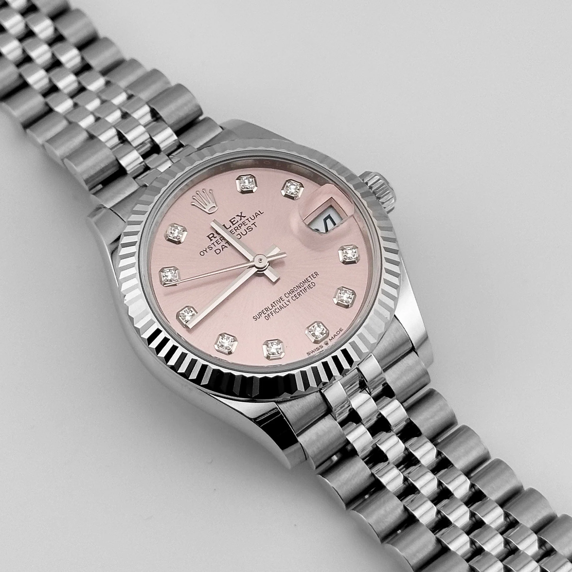 Rolex Datejust 31 278274 'Ladies' Stainless Steel Pink Diamond Dial Jubilee (2025)