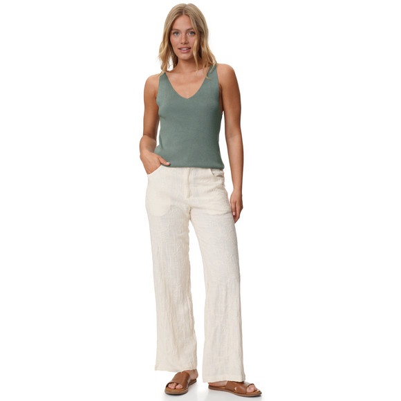 Gina Damen Top mit Rippstruktur