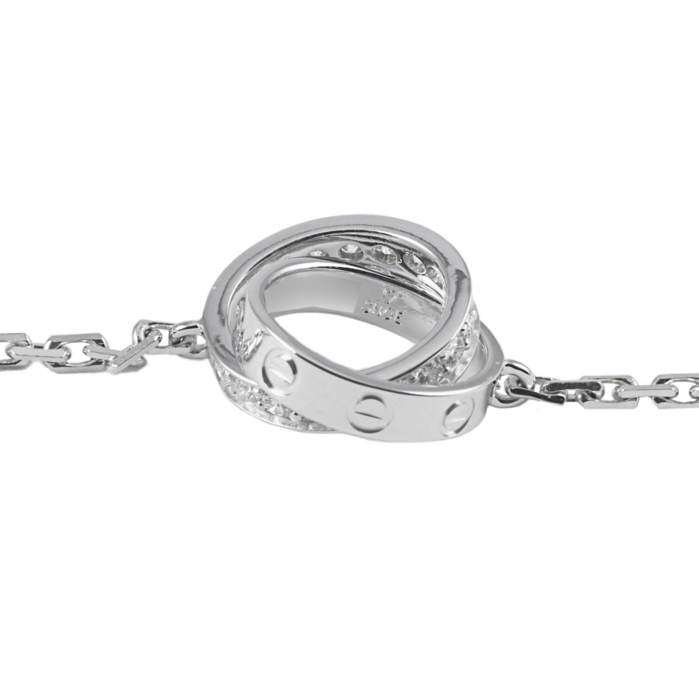 Cartier Love Necklace 18K White Gold Diamond B7013700