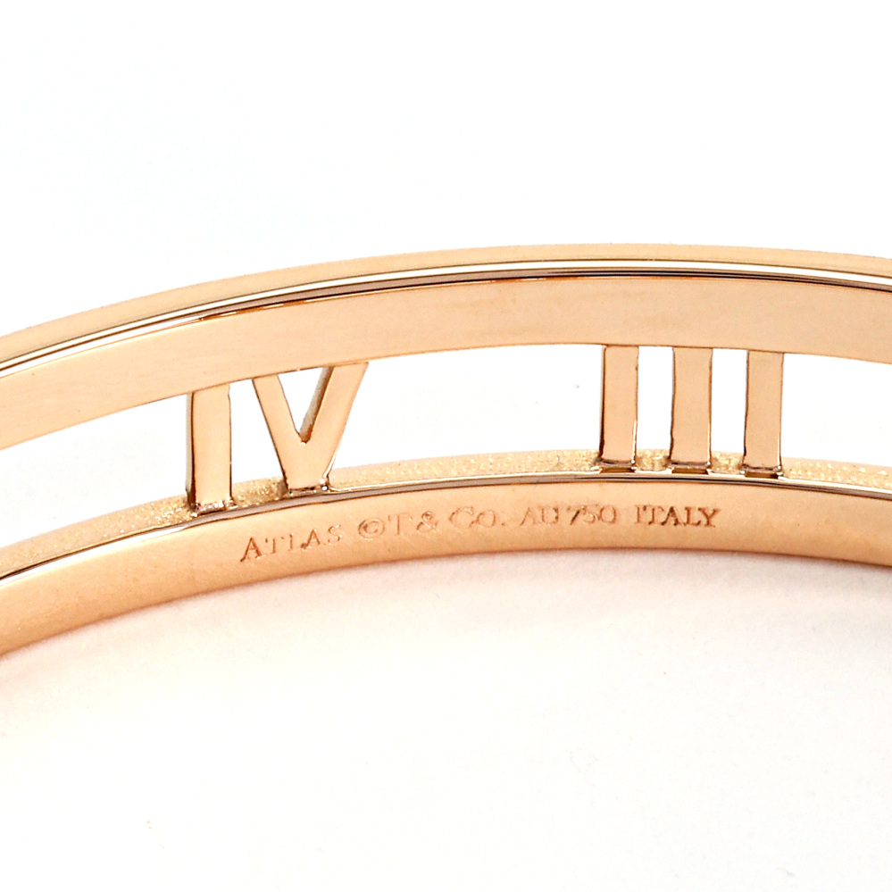 Tiffany & Co. Atlas Open Atlas Bracelet 18K Rose Gold Diamond