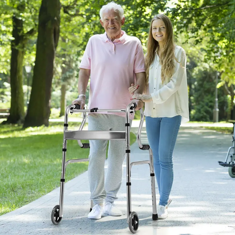 Standard Foldable Walker – 440-Lb Weight Capacity Mobility Aid