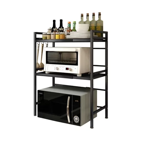 Oven Rack Microwave Rack Expandable Adjustable Storage Rack Multi-layer Kitchen Seasoning Rack