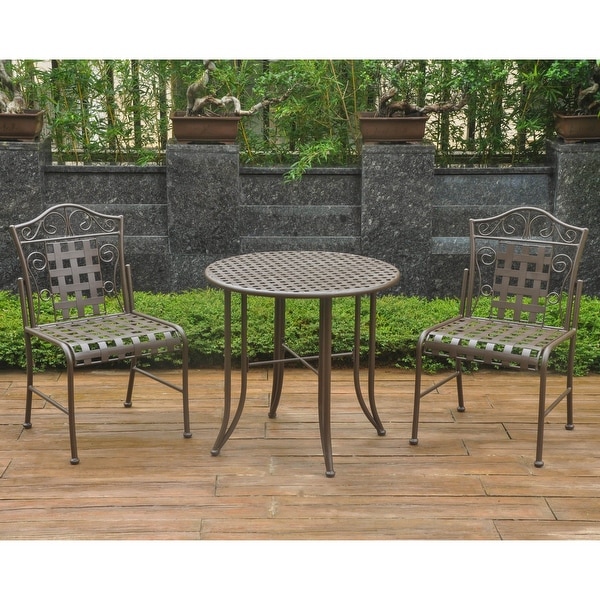 Mandalay 3Piece Iron Patio Bistro Set