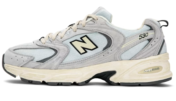 New Balance 530 Light Grey Distressed MR530DG Casual Running Shoes
