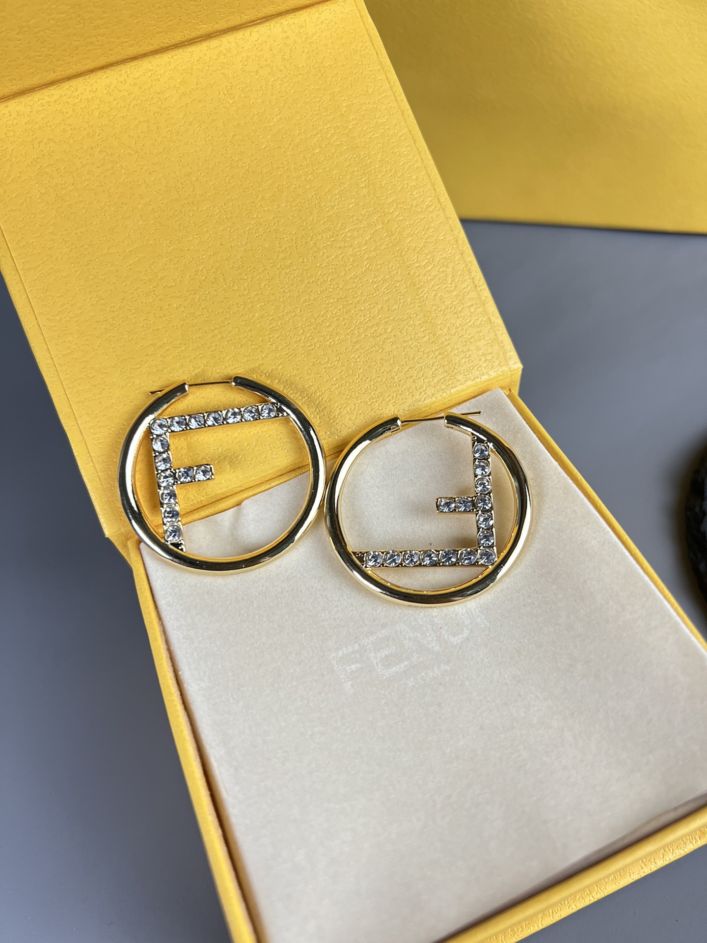 Fendi Letter Hoop Earrings - cnluxepick