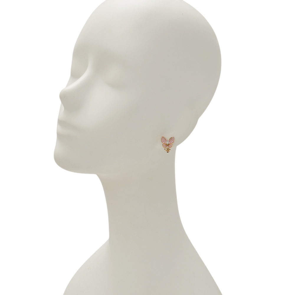 Van Cleef & Arpels Papillon Earrings 18K White Gold & 18K Rose Gold