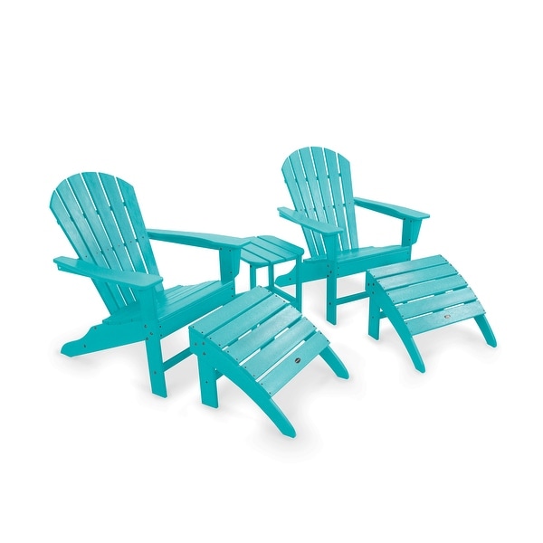POLYWOOD South Beach Adirondack Chair 5Piece Set,White