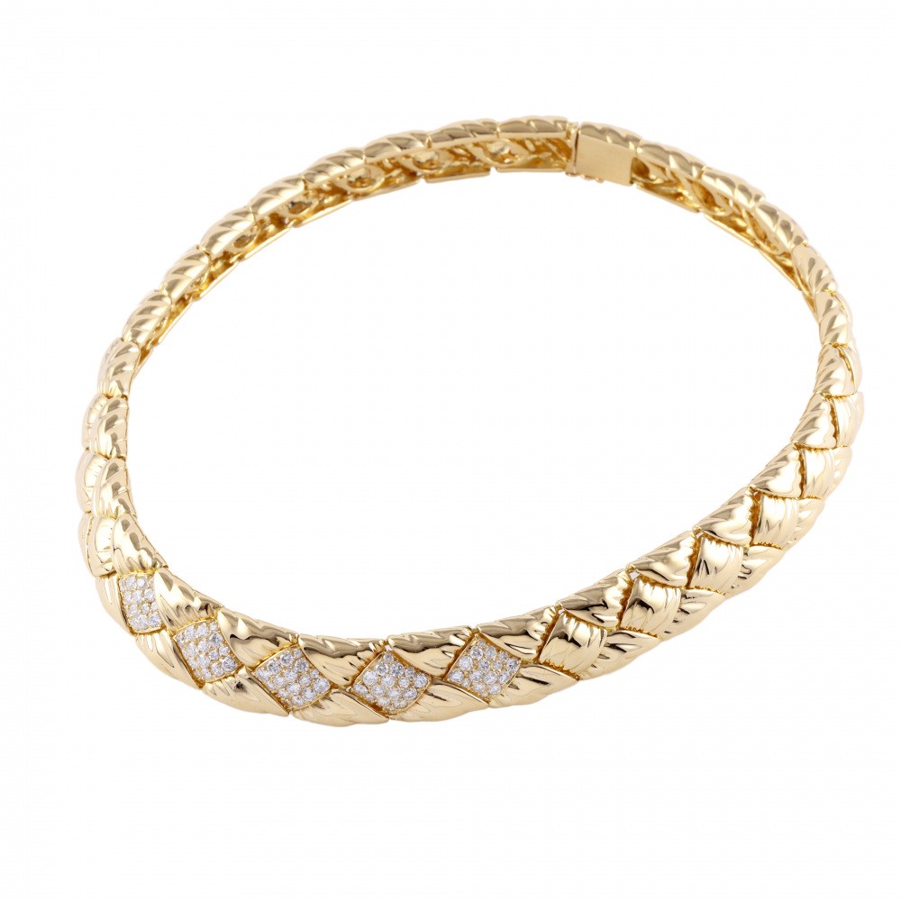 Van Cleef & Arpels K18YG Yellow Gold Necklace Diamond