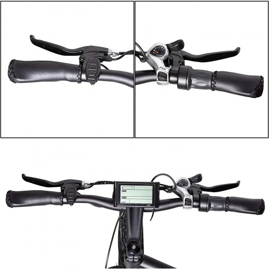 Powerful Electric Bicycle 26″ X 4″ Fat Tire Bike 500W 36V/12Ah Battery EBike Moped Mountain Beach Snow Ebike Throttle & Pedal Assist – 90% Pre-Assembled (Black)