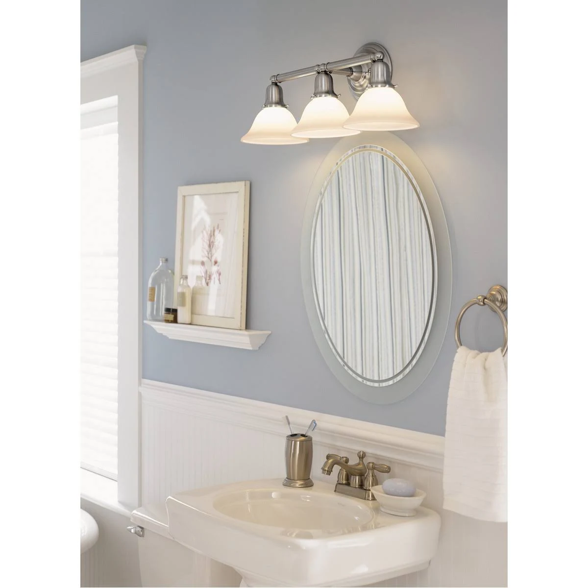 Sea Gull Lighting Two-Light Sussex Wall/Bath in Brushed Nickel - 44061-962