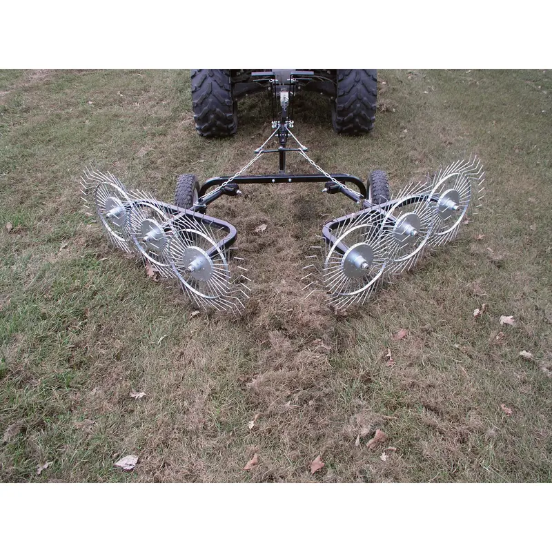 Strongway Acreage Rake – 60in.W, 6 Tine Reels
