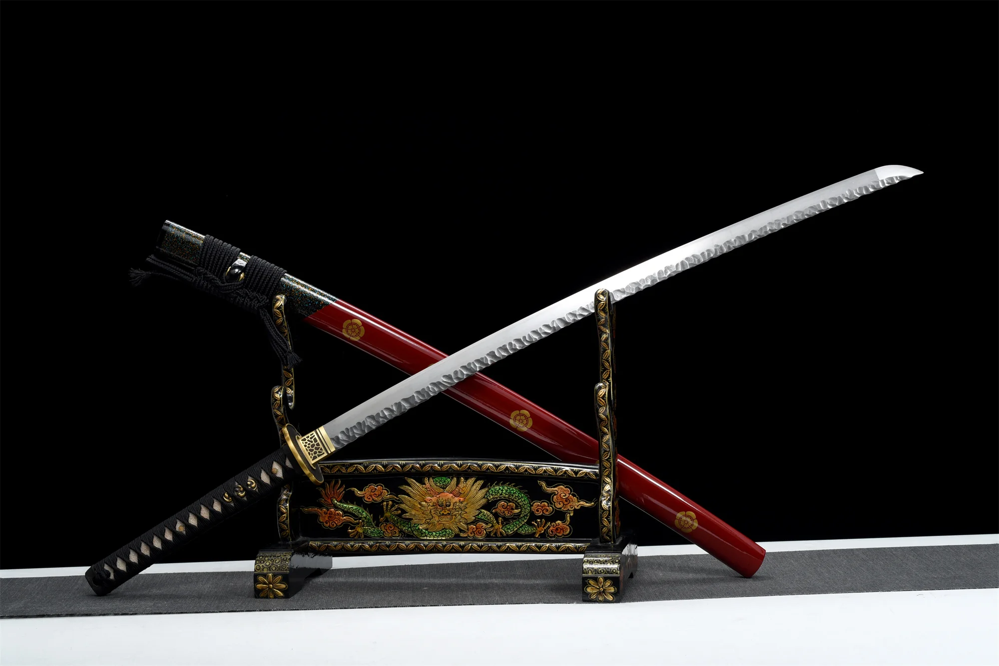 Blood Shadow Katana – Damascus Steel, Full Tang