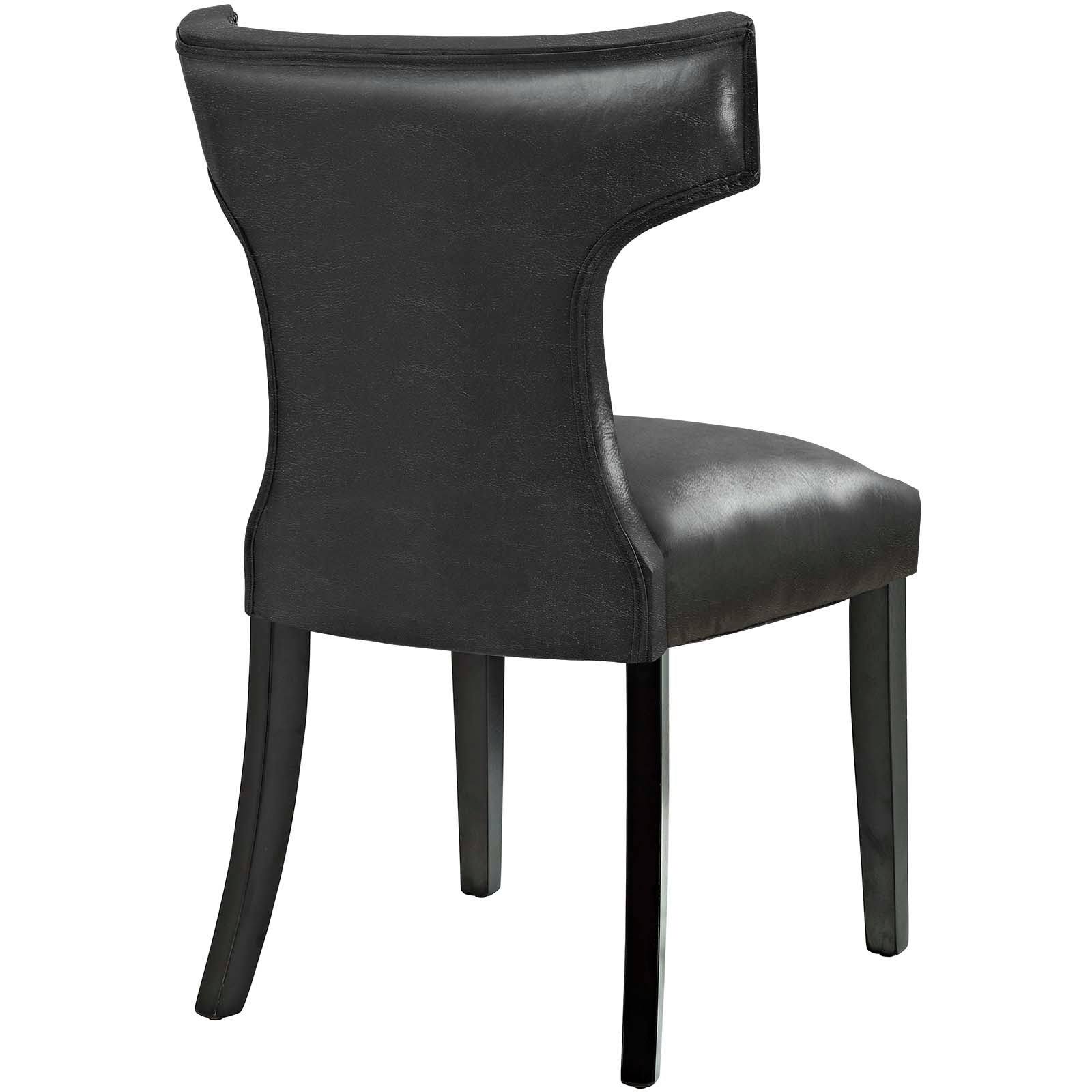 Modway Curve Black Vinyl Dining Chair