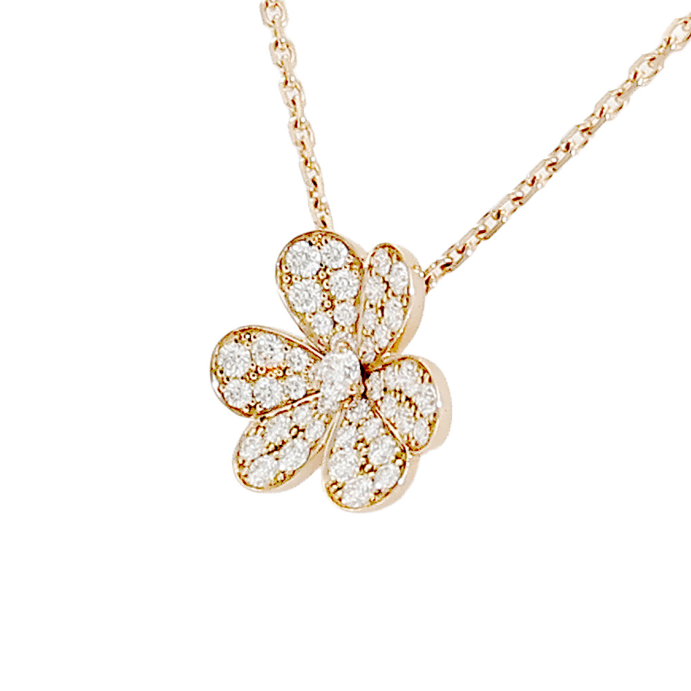 Van Cleef & Arpels Frivole Necklace 18K Rose Gold Diamond VCARP7RL00