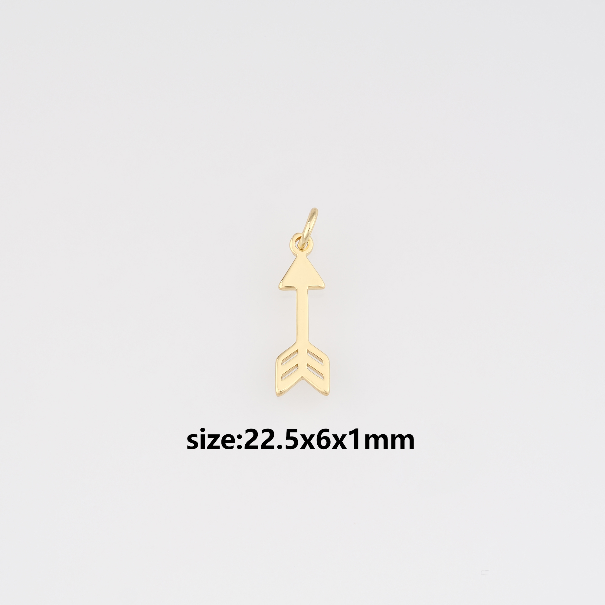 18K Gold Filled Arrow Pendant,Dainty Arrow Charm Earrings Necklace for DIY Jewelry Making Supply