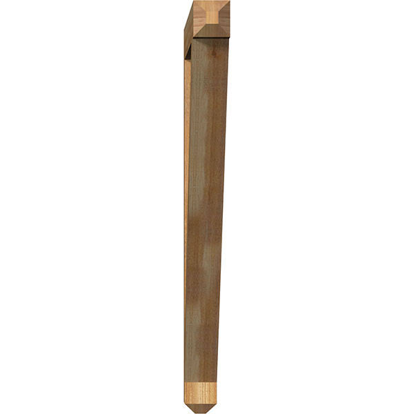 Ekena Millwork 4x22W x 44x22D x 48x22H Traditional Craftsman Rough Sawn BRACKET, Western Red Cedar