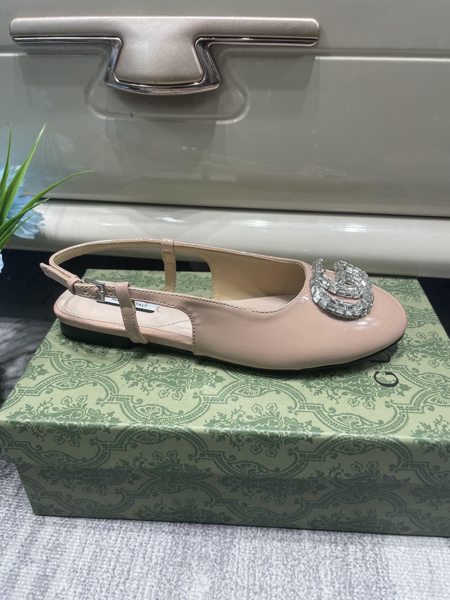 Gucci Women’S Ballerina With Double G Pale Pink 762765 Bnc00 6705