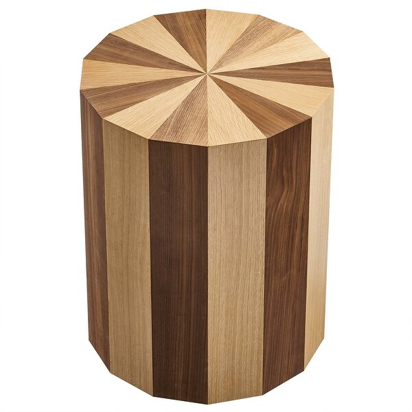 Twirl TwoToned Wood Veneer Side Table