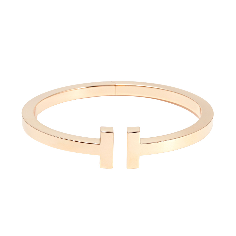 Tiffany & Co. T Square Xl Bracelet 18K Rose Gold 60010743