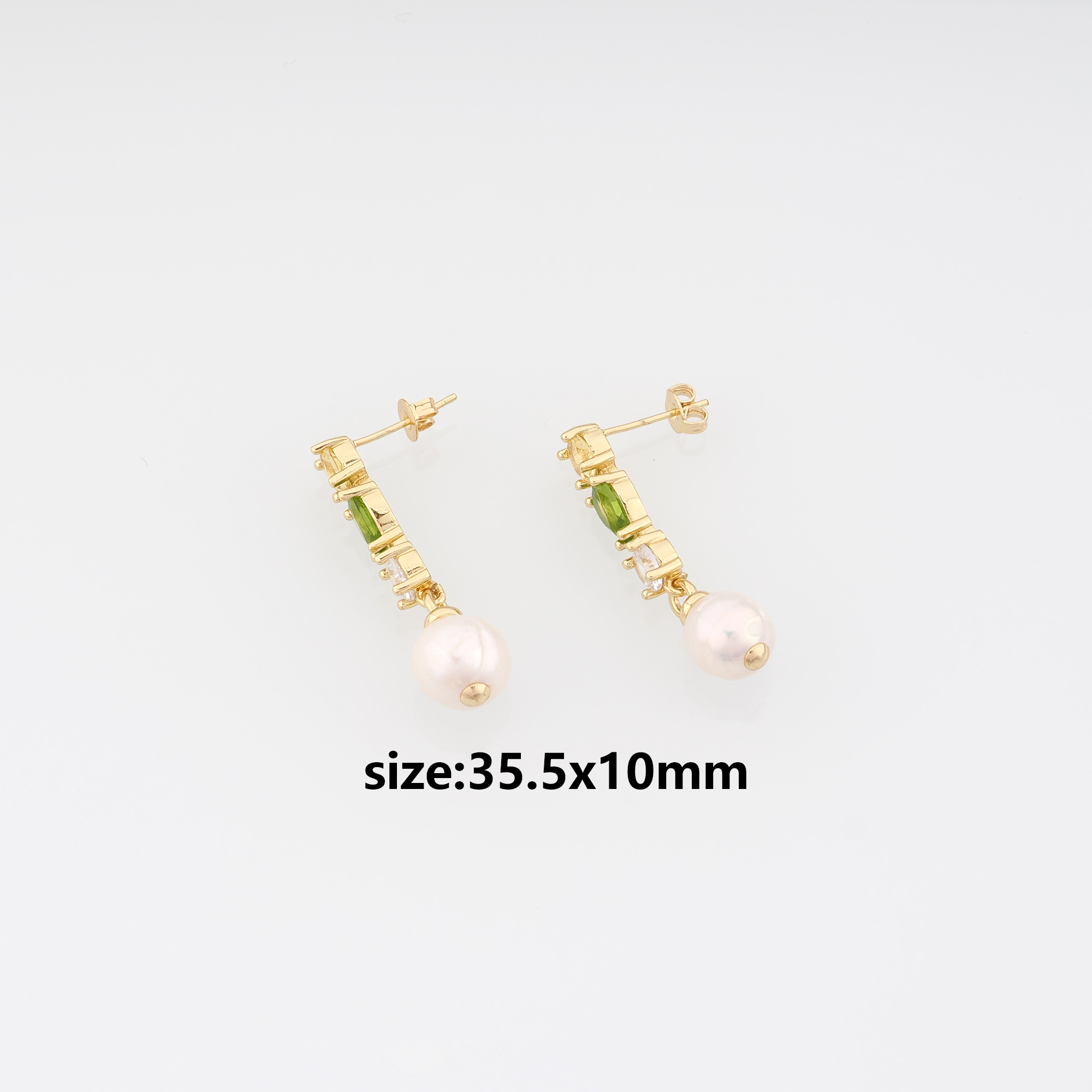 18K Gold Filled Geometric Stud Earrings,Pearl Earrings,Minimalist Earring,Dainty Earrings,Gift for Wife