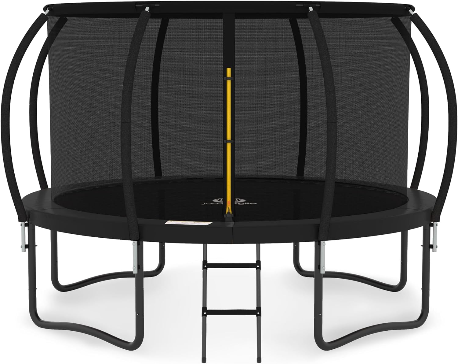 JUMPZYLLA Recreational Trampoline with Enclosure and Ladder, Galvanized Anti-Rust Coating