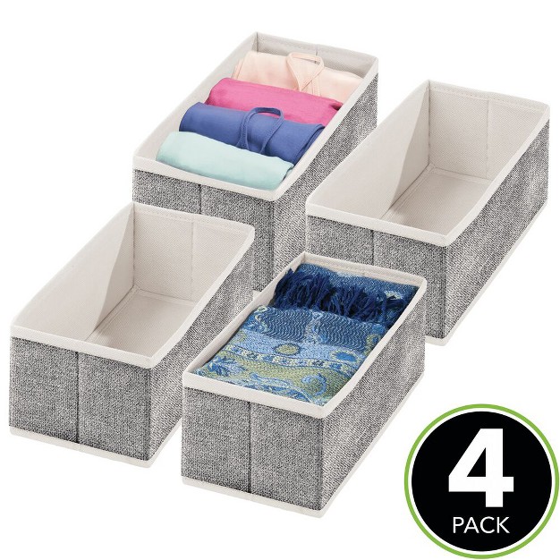 Mdesign Fabric Bedroom Dresser Drawer closet Organizer Bins