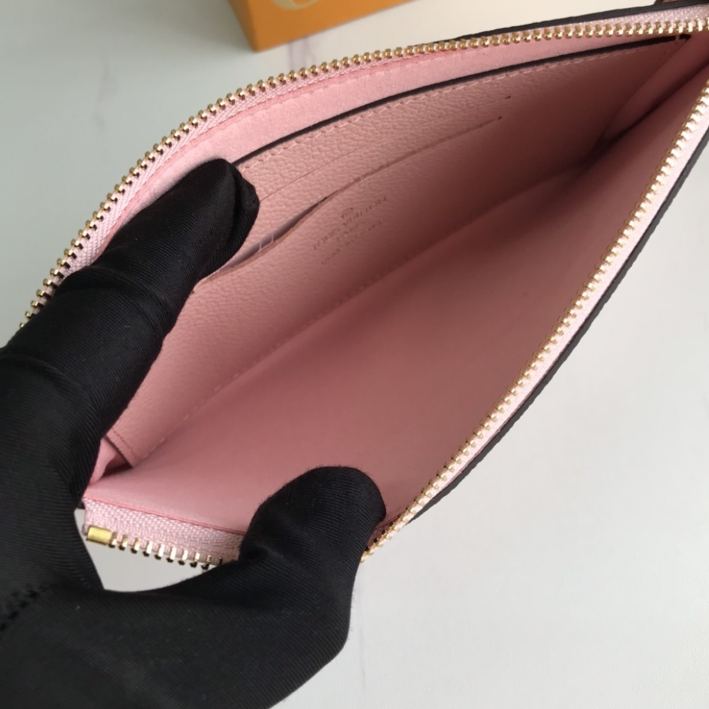 Louis Vuitton Pochette Melanie Monogram Empreinte Rose Ballerine 9 Inches M68712