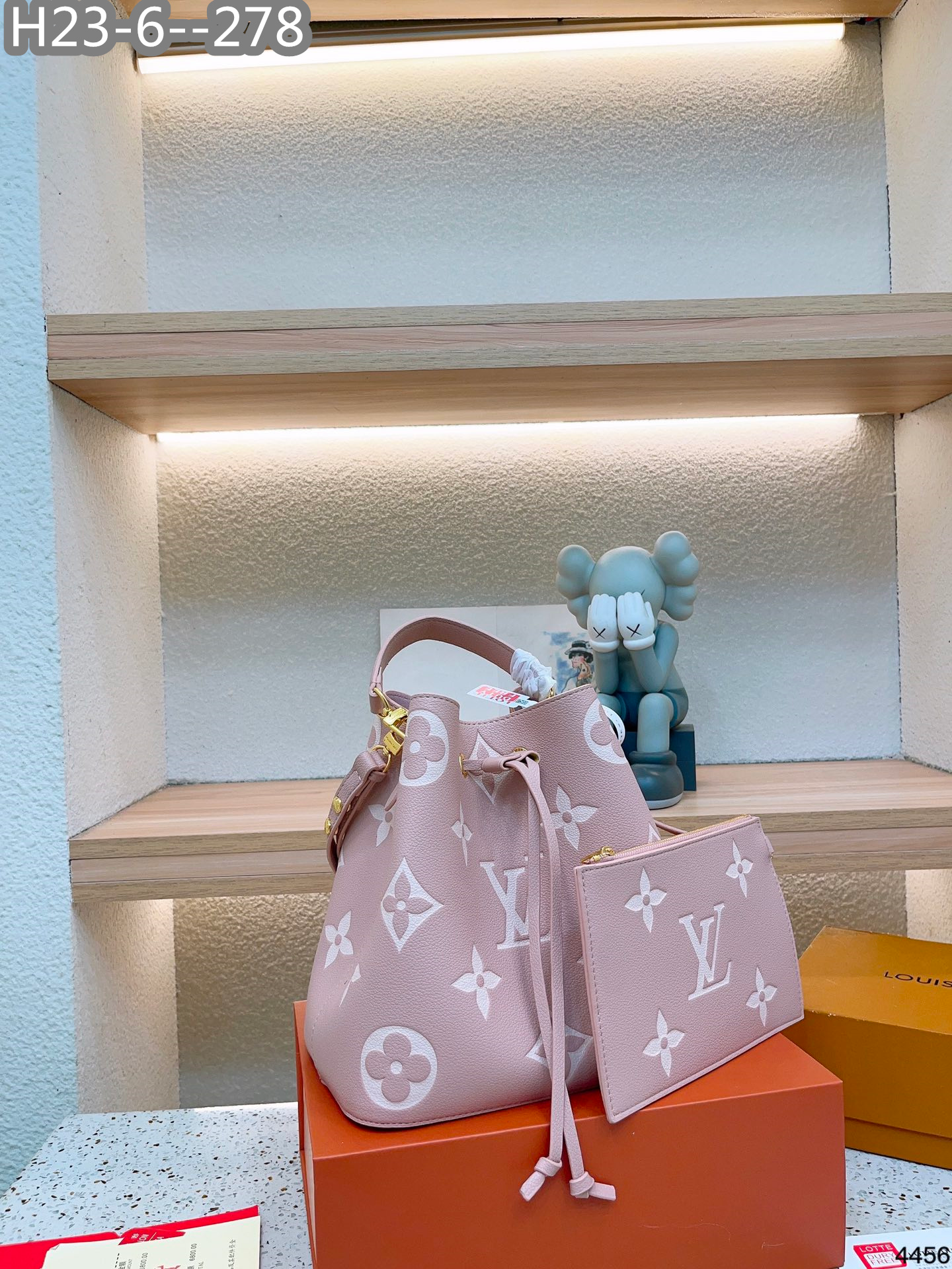 Louis Vuitton N Ono  Mm Pink 25Cm