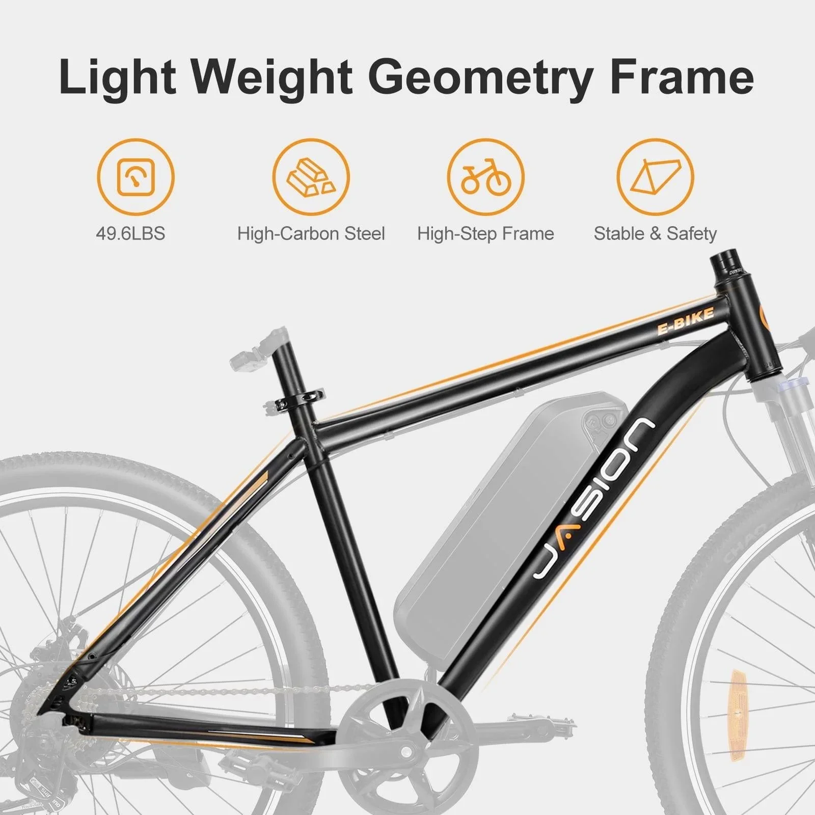 Jasion Electric Mountain Bike for Adults, 26