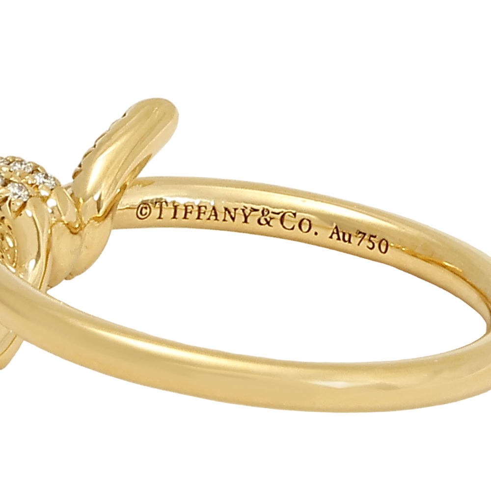 Tiffany & Co. Knot Ring 18K Yellow Gold Diamond 69346855