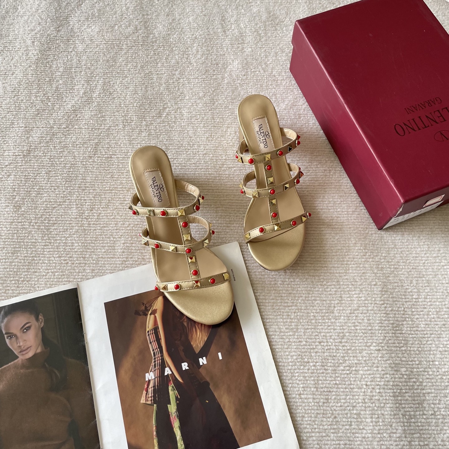 Valentino jeweled block heel sandals - cnluxepick