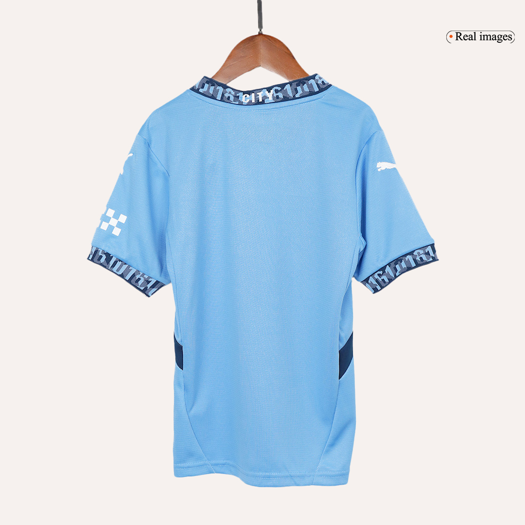 Manchester City Home Kids Soccer Jerseys Kit