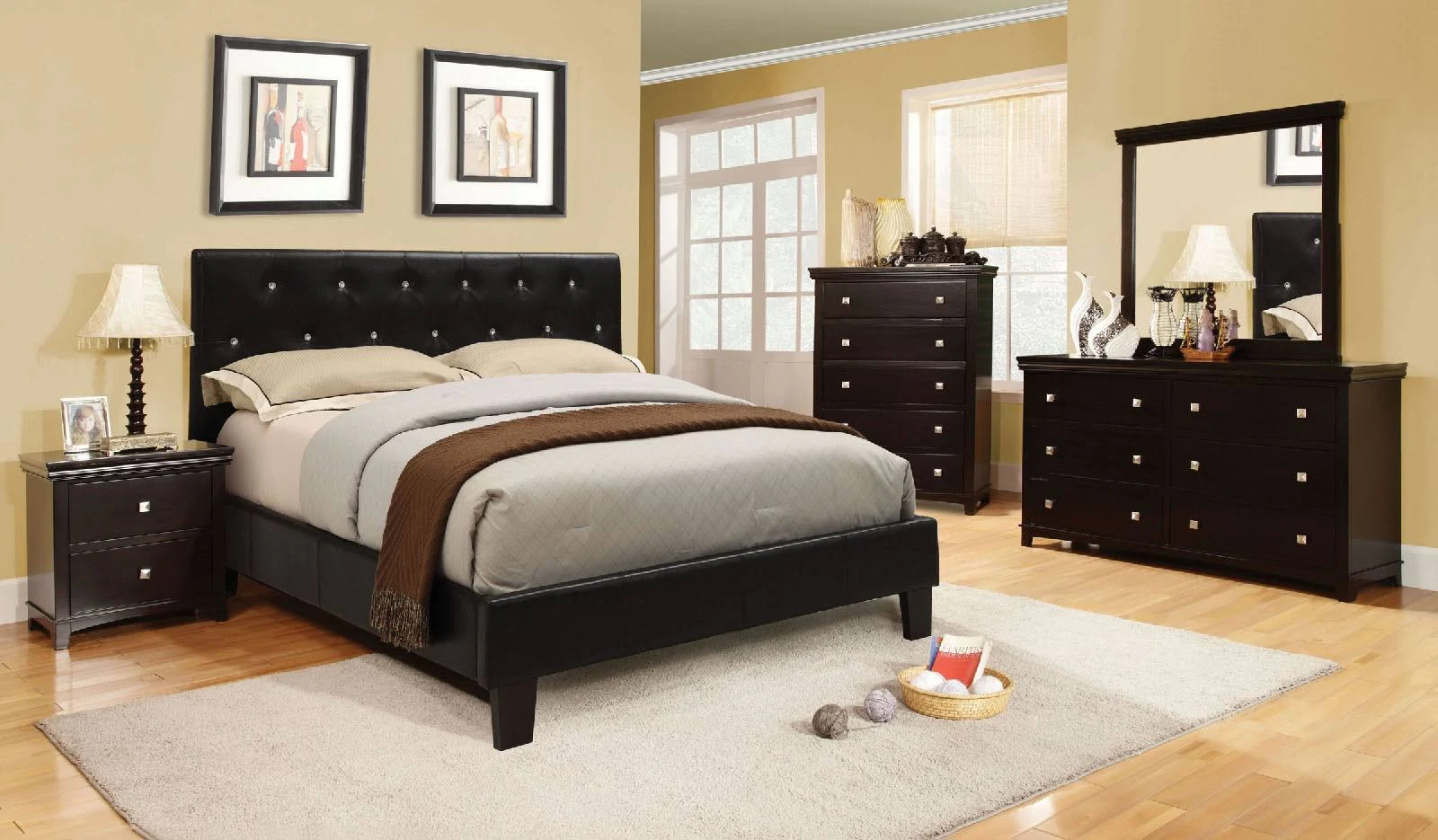 Furniture of America Velen Black Cal King Bed