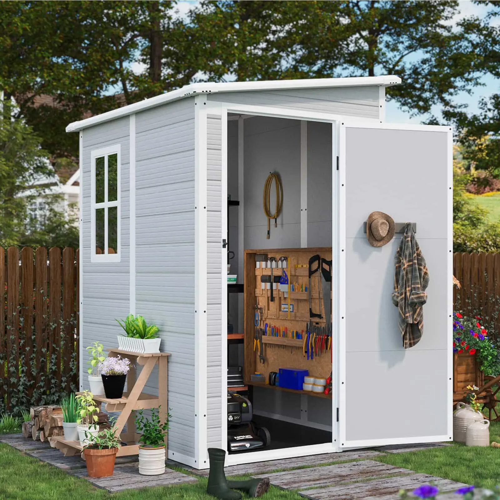 Patiowell 5x4 Plastic Shed Pro