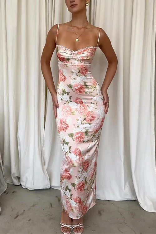 Back Slit Bustier Maxi DressClistos