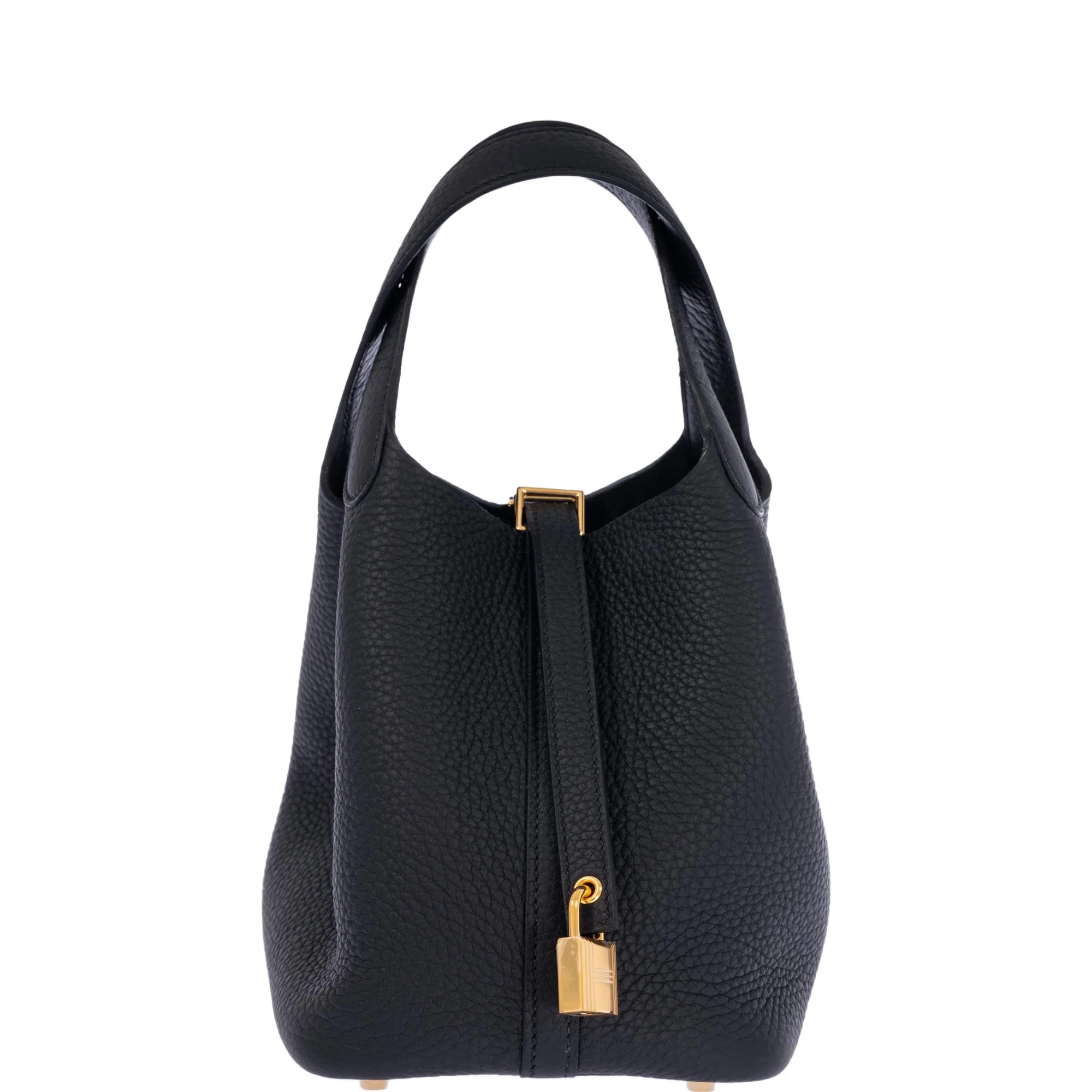 Hermès Picotin Lock 18 Black Clemence Gold Hardware