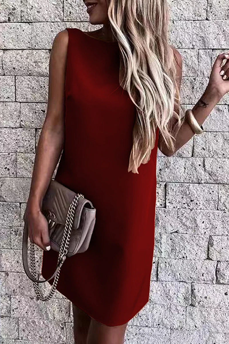 Sleeveless O-Neck Mini Pencil DressClistos