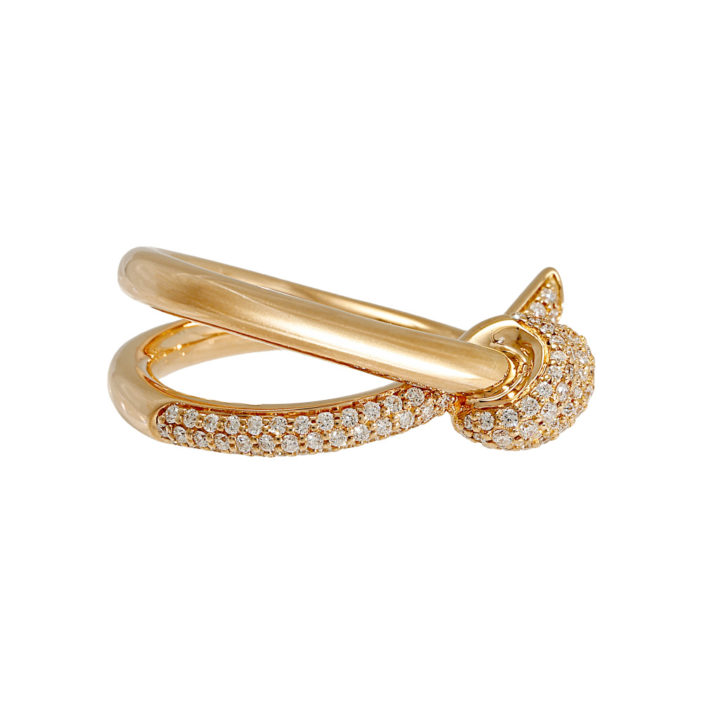 Tiffany & Co. Knot Ring 18K Rose Gold Diamond 69526195