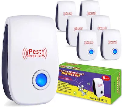 6-Pack: Ultrasonic Plug In Pest Repeller