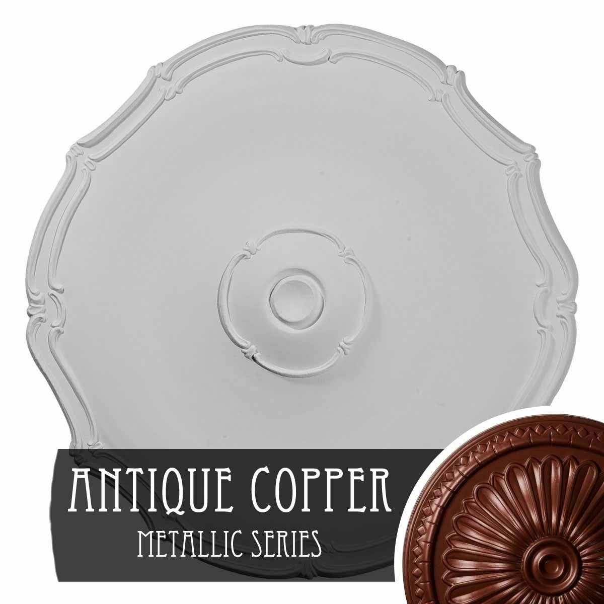 18 7/8x22OD x 1 1/2x22P Pompeii Ceiling Medallion (Fits Canopies Up to 2x22), Hand-Painted Pot of Cream
