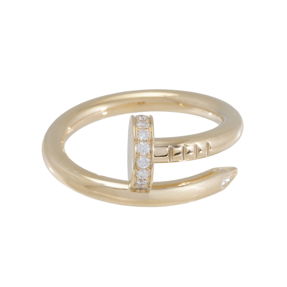 Cartier Juste un Clou Classic Model Diamond Ring 18K Yellow Gold B4216900
