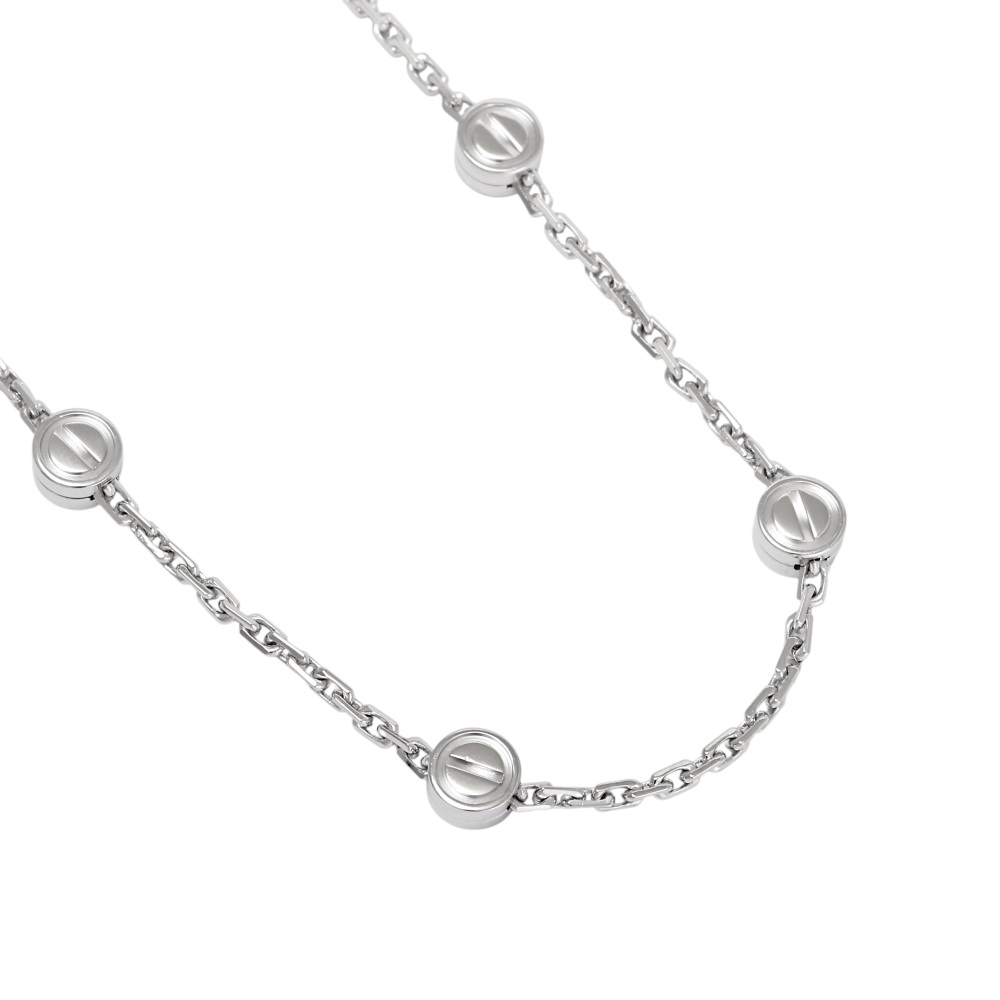 Cartier Love Pastille 12 Motifs Necklace 18K White Gold B7213500